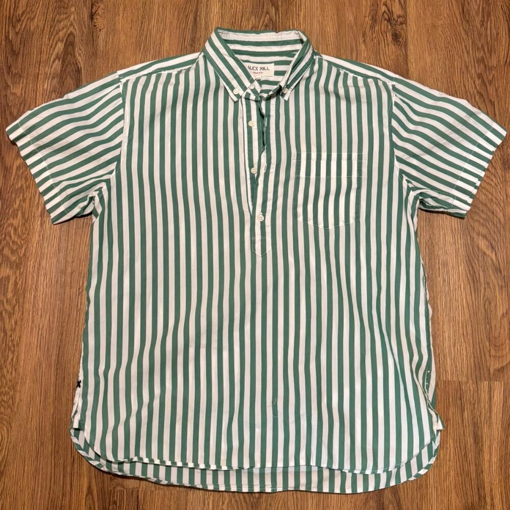 Alex Mill Size Large Wide Striped Popover Shortsleeve
